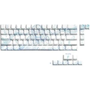 QPSJXN Schattige zijdruk met 64 PBT-profiel keycaps voor mechanische toetsenborden met game-accessoires (voor 61 68)
