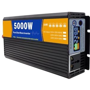72V Naar 110V Stroomomvormer 2500 Watt Pure Sinusgolf Gesplitste Fase 12V/24V/48V/60V/72V DC Naar 110V/ 220V AC Stroomomvormer 5000 Wattpiek Met LED-Display En AC-Stopcontacten,24v to 110v