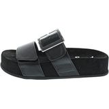 Muiltjes - Effen - Imitatieleer - Middelhoge Hak - Gespsluiting