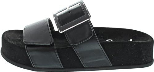 Muiltjes - Effen - Imitatieleer - Middelhoge Hak - Gespsluiting