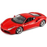 Bburago 15626013-1:24 Ferrari Race en Play 488 GTB voertuig (gesorteerd op kleuren)