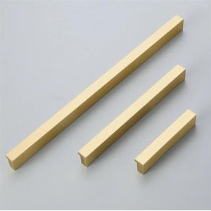 INOFANTH Messing meubelgrepen gouden kast deur lade kledingkast dressoir trekt knoppen kast trekt keuken handvat 1 stuk (kleur: toonhoogte 200 mm)