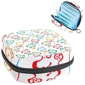 Opbergtas voor maandverband, menstruatiekit tas voor school, menstruatiecup zakje, maandverband organizertas, vlinder kleurrijk patroon