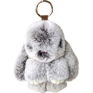 Sleutelhanger Talisminis schildpad 7cm wit - Knuffeldierhanger met sleutelhanger voor sleutelkoord, sleutelring en sleutelhouder geluksbrenger zakje bedel met boodschap