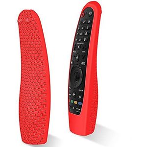 Siliconen hoes compatibel met afstandsbediening LG AN-MR19BA AN-MR18BA AN-MR18BA AN-MR20GA AN-MR600 AN-MR650, antislip beschermhoes voor LG Magic Remote (rood)