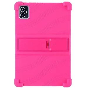 Zachte siliconen beschermhoes geschikt for Teclast M50 M50 Pro Valbestendige hoes Anti-crack Behuizing Mouw Standhouder(Color:Rose,Size:For Teclast M50)