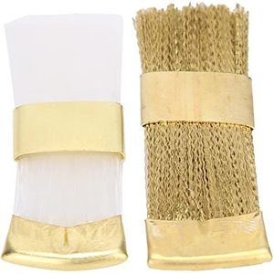 Juroupi 2pcs Nail Art Bits Reinigingsborstel Koperdraad Nagel Art Boor Bits Cleaner Manicure Accessoires