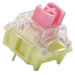 JJCFGRDM Goudroze V2-schakelaars Lineair Glad voor mechanisch toetsenbord compatibel met MX-serie schakelaar stofdicht 37g 3pin (Maat: GOUD ROZE V2, Kleur: 100 stuks)