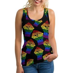 LGBT Gay Pride Tanktop voor dames, mouwloos T-shirt, pullover, vest, atletisch, basic shirts, zomer, bedrukt