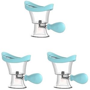 3 Set Siliconen Eye Wash Cups Ogen Cleaner Ogen Reiniging Schoon Vermoeide Ogen Blauw, 8,2x6,6x4,8 cm