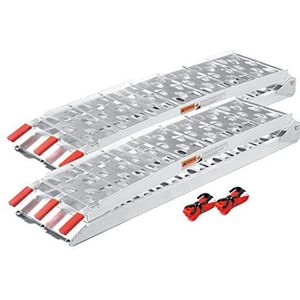 2x oprijplaten aluminium - 223cm 680 kg - oprijplaat motoroprijplaat oprijsteun opvouwbaar