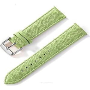 Jeniko Palm Bedrukte Lederen Band Echte Koeienhuid Horlogeband Handgemaakte Blauw Geel Bruin Bruin Heren Dameshorloge Armband (Color : Avocado Green, Size : 19mm)