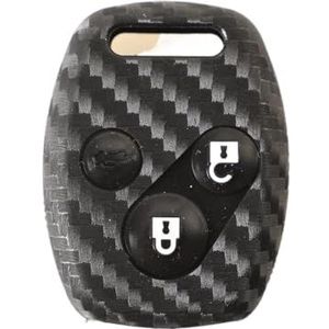 Sleutelbehuizing Aankomst Carbon Siliconen Autosleutelhoesje Voor Accord 2003 2004 2005 2006 2007 2/3B Autosleutelhoesje