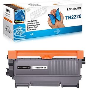 LOSMANN 1 x toner compatibel met Brother TN-2220, TN2220, TN-2010, TN2010 voor DCP-7055 W 7057 7060 D N 7065 DN 7070 DW, Fax 2840 2845 2940 2950, HL-2130 R 213220 R 213. 5W 2200 2215 2220 2230 2240 L