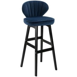 Barkrukken Bistrokruk Barstoelen Houten Ronde Barkruk Stoel Houten Kruk Fluweel Gestoffeerd Voor Bar Keuken Thuis Barkruk Keukenstoelen(D)