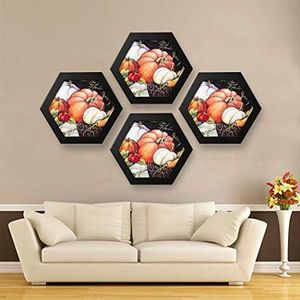 Justdolife Collage frame mode zeshoek houten fotolijst hangende fotolijst voor thuis