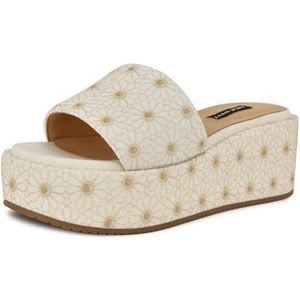 Nine West Dames Copen sandalen, White Lurex Flower 140, 38 EU, White Lurex Flower 140, 38 EU