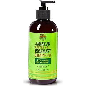 Jamaican Amber Rozemarijn Shampoo voor haargroei, 340 ml, vochtinbrengende, versterkende shampoo die voedsel en vocht voor het haar bevordert met ricinusolie en jojoba-olie