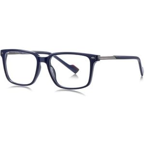 moomoobird Blauw licht blokkerende bril voor mannen vrouwen TR90 retro vierkant brilmontuur, Blauw met helder