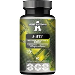 5-HTP 150 mg per capsule - 60 plantaardige capsules - 2 maanden voorraad - Griffonia simplicifolia zaadextract - verbetert stemming en welzijn - voedingssupplement van Apollo's Hegemony
