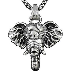 Geschenken voor mannen Heren zilver roestvrij staal Ganesh olifant God hanger ketting sieraden cadeau