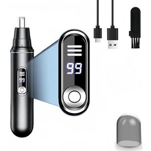 Professionele elektrische neus- en oorhaartrimmer, elektrische trimmer voor baard, wenkbrauwen en gezichtshaar, tweesnijdend lemmet, waterdicht, eenvoudige reiniging