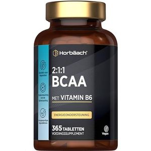 BCAA Tablets 4000mg | Aminozuren 2 1 1 Tabletten | 365 Veganistische Tabletten | BCAA Supplement met L-leucine, L-isoleucine en L-valine & Vitamine B6 voor optimale resultaten | van Horbaach