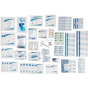 EHBO-kit navulling - 200 stuks - extra vervangende benodigdheden voor EHBO-kits, los verpakt restock voorraadpakket