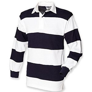 Voorste rij mannen lange mouw genaaid streep rugby shirt