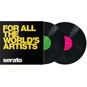 Serato Manifesto Control Vinyls zwart, voor All The Worlds - DJ-control