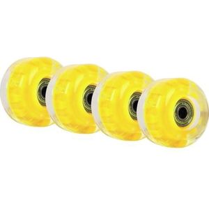 Skates Wielen 4 stuks oplichten skateboard longboard wielen gloeien 's nachts 82A voor quad roller skate skateboards accessoires reserveonderdelen (kleur: geel)