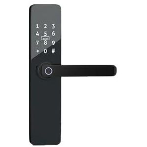 Smart Door Lock, Biometrische Vinrafdrukdeursloten Smart Lock Tuya-app Ontgrendeling Op Afstand Keyless Lock Digitaal Elektronisch Deurslot,ondersteunt vingerafdrukontgrendeling(240x22(7085),Nero)