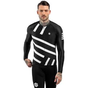 SIROKO - Wielershirt met Lange Mouwen Siroko M2 Leader - XL - Zwart/Wit