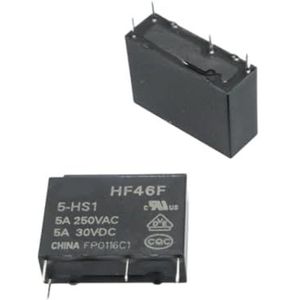 LMNCBVYA HF46F-5-HS1 Small DC5V Electromagnetic - 5A Four Pin Plug-in for Electronics Projects(10)