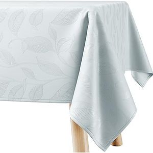 Home Direct Tafelkleed van pvc, rechthoekig, 140 x 200 cm, kleine stippen, lichtgrijs