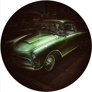 Slipmats Slipmat vilt voor elke 12"" LP DJ vinyl draaitafel platenspeler aangepaste afbeelding - Classic Green Car