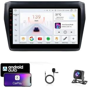 9 Inch Autoradio Compatibel voor Suzuki Swift 2018 met GPS Navigatie CarPlay Android Auto Acht-Core 4G Bluetooth WiFi MirrorLink Stuurwiel Afstandsbediening(T3 8 Core 4G+Wifi 2G+32G)