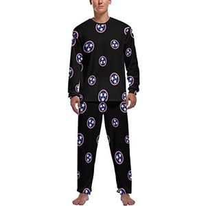Amerikaanse Tennessee Vlag Mannen Pyjama Sets Nachtkleding Lange Mouw Top En Broek Tweedelige Loungewear