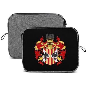 Coat Arms of Aragonsese Monarchs of Sicily Laptop Sleeve Case Beschermende Notebook Draagtas Reizen Aktetas 13 inch