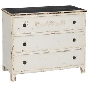 LOLAhome Houten commode wit, 105 x 50 x 87 cm
