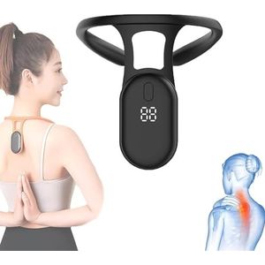 Neckease Ultrasonic Lymphatic Soothing Neck Instrument, Hunchback Corrector for Kids Men Women Soothing Neck Instrument,Neck Massager for Pain Relief (Black)