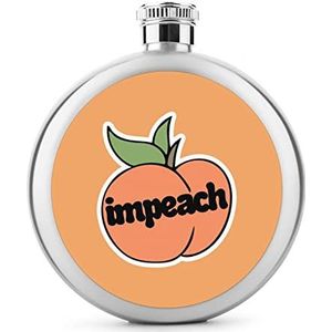 Impeach The Peach Heupfles 5 oz lekvrije drankfles roestvrij staal wijnfles voor bruiloft feest geschenken