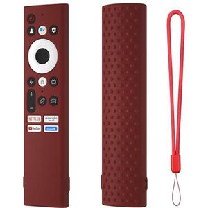 voor Skyworth 55Q20 TC9010 TC9012 RHA-T2 Afstandsbediening Siliconen Hoesje Beschermhoes Hoes Hoes Hoes Voor Kodak CAPRO Serie 4K Ultra HD LED TV Afstandsbediening (Bourgondië)