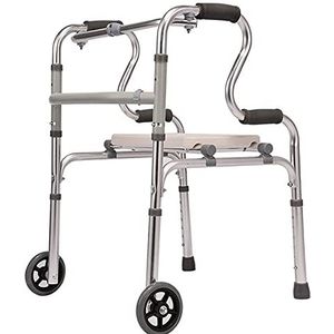 Ouderen Walker met wielen en stoel, draagbare rollator Walker, rollator op wielen, staande houding Rolling Walker, Opvouwbare rollator, Rechtopstaande houding Rolling Walker, Draagbare Rollator Walker