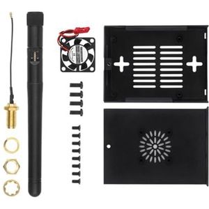 Keep for Orange Pi 3B Veilige en koele metalen behuizing met antenne en ventilator