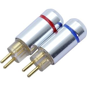 10 Stuks/partij 2 PIN Hoofdtelefoon MMCX Plug Jack Draad Plug Geschikt voor 4 mm Audio Kabel MMCX Upgrade PIN Plug Solderen Plug (Kleur: Zilver Crystal)