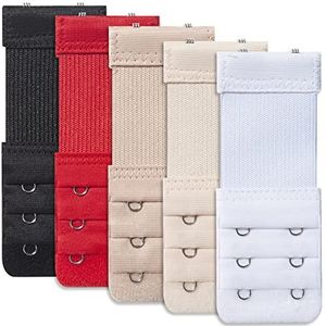 RSXING - BH-extender - Zwart - 5 Stuks - Elastische Verlengriemen met 2 Haken