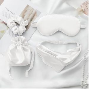 Oogmasker Zijde Slaapmasker voor De Nacht Vrouwen Volwassenen Relax Zachte Nap Oogbedekking Slaap Masker 4 Stuks Set Gezondheid Blinddoeken Reizen Mode om te slapen (3)