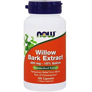 Now Foods - Wilgenbast-extract - 400 mg - 100 Capsules
