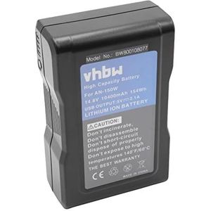 vhbw Li-Ion batterij 10400mAh (14,8V) compatibel met camera camcorder video Anton Bauer Gold-Mount Dionic-serie vervanging voor Dionic 90, Dionic 160.